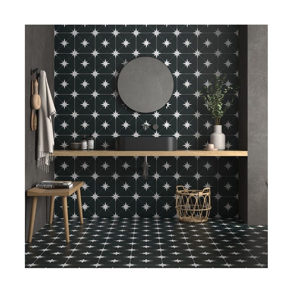 Ponent Black 22,3x22,3 - Geotiles