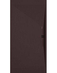 Plato de ducha Resina Efecto Pizarra Chocolate Stone Side