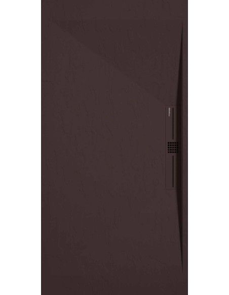 Plato de ducha Resina Efecto Pizarra Chocolate Stone Side