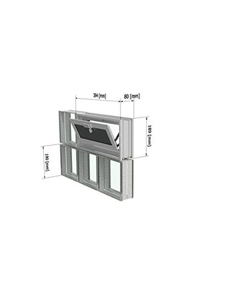 Ventana de ventilación con mosquitera 38x19x8