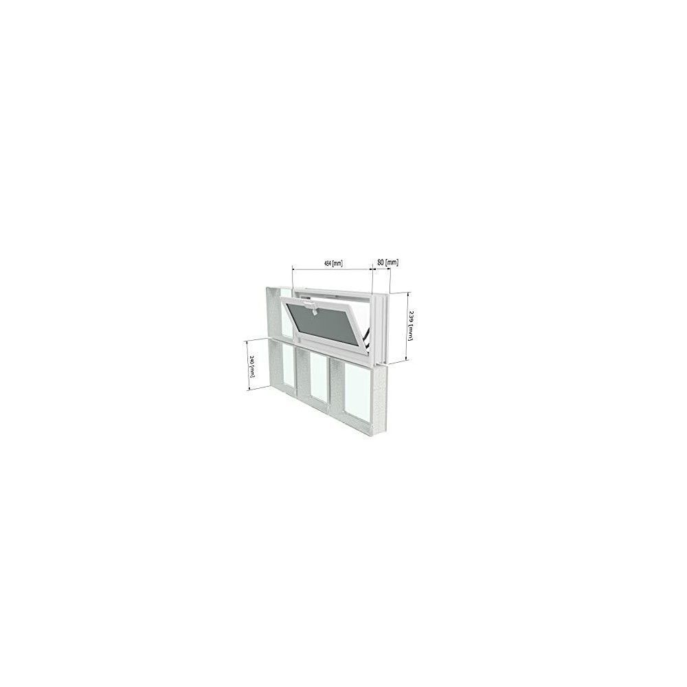 Ventana de ventilación con mosquitera 48x24x8