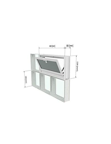Ventana de ventilación con mosquitera 48x24x8