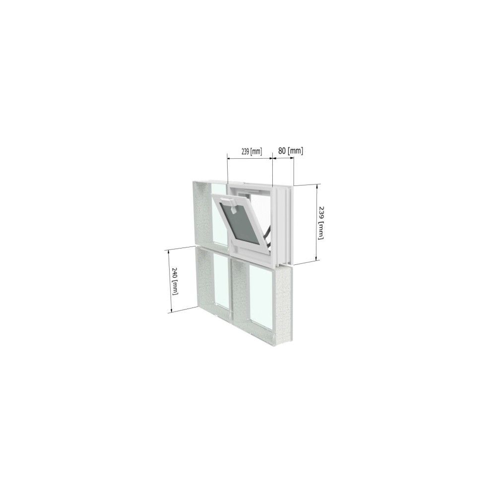 Ventana de ventilación con mosquitera 24x24x8