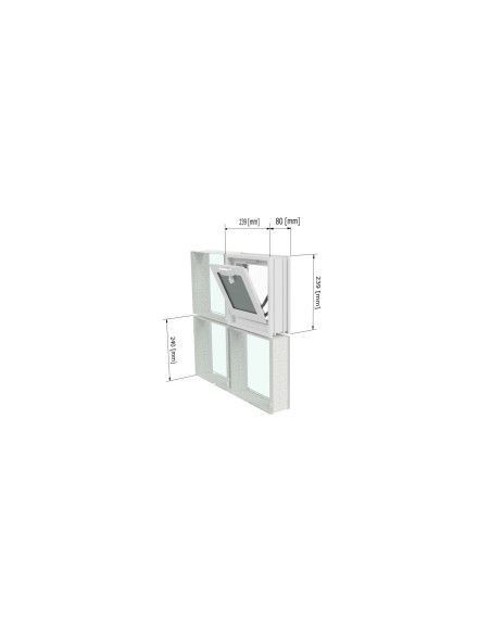 Ventana de ventilación con mosquitera 24x24x8