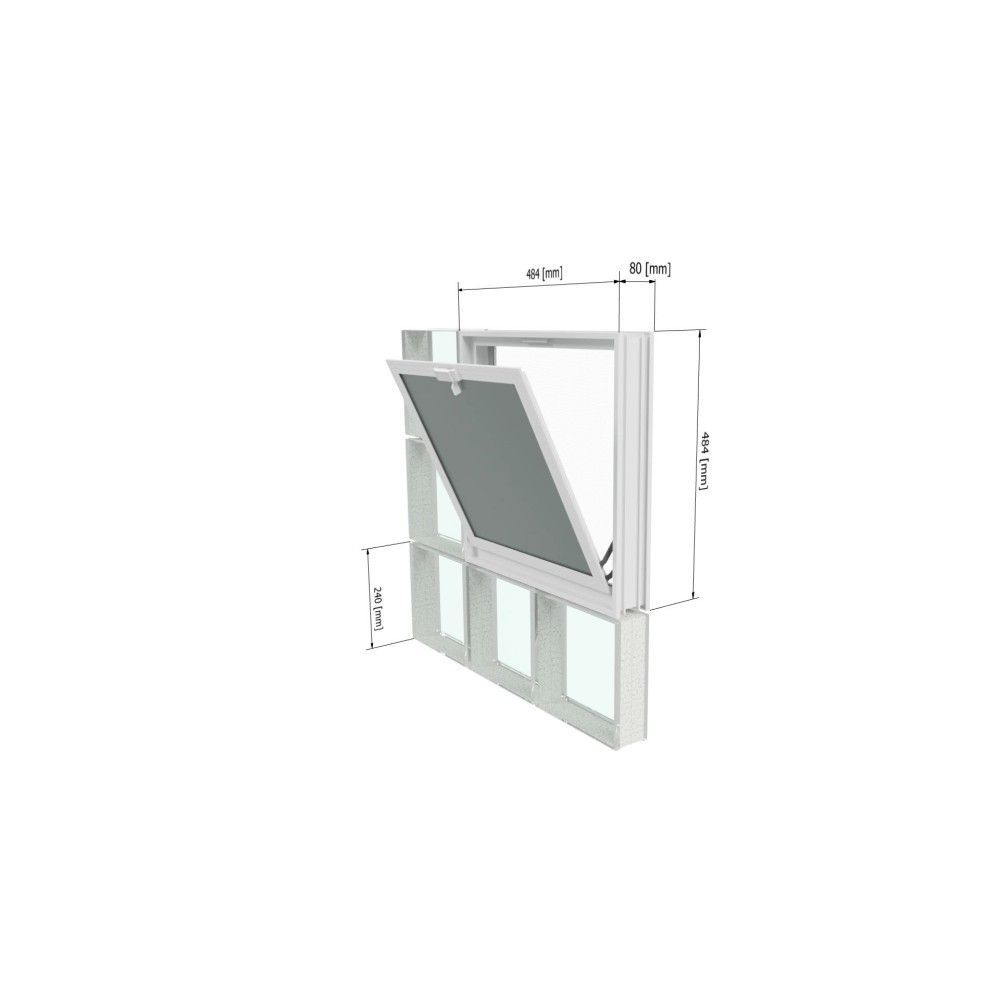 Ventana de ventilación con mosquitera 48x48x8