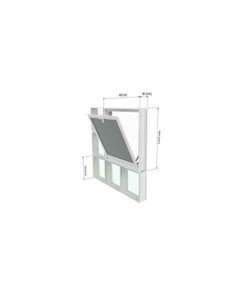 Ventana de ventilación con mosquitera 48x48x8