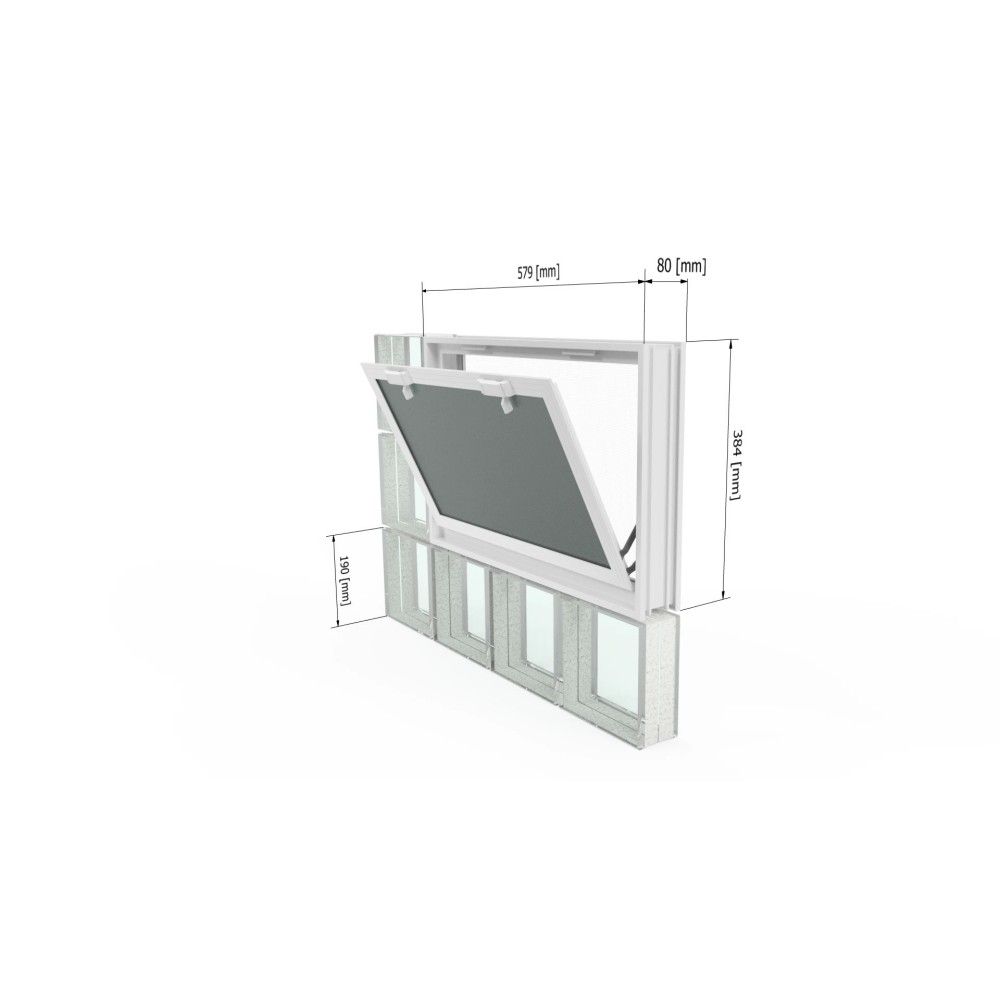 Ventana de ventilación con mosquitera 57x38x8