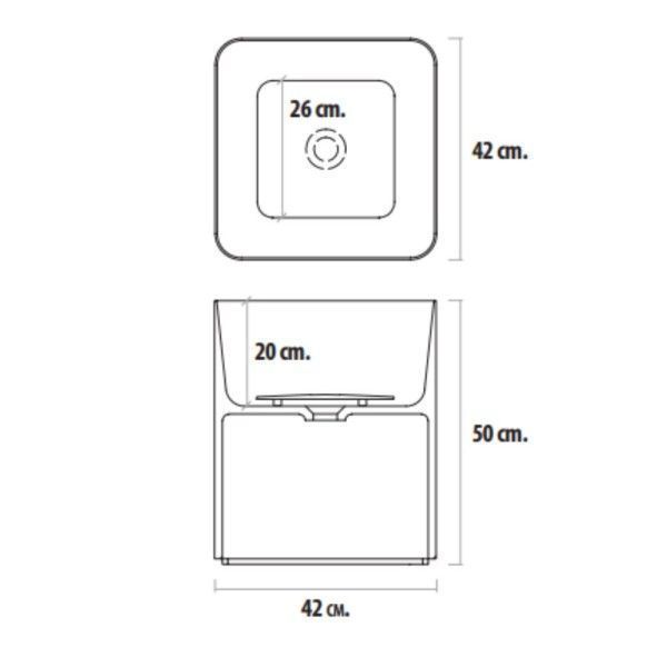 Lavabo Aris Solid Surface color