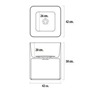 Lavabo Aris Solid Surface Blanco 2