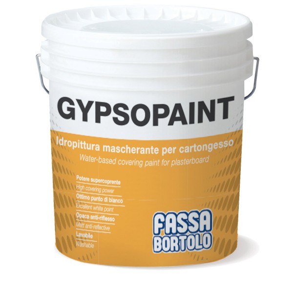 Pintura acrilica para placas de yeso laminado. COLOR BLANCO Gypsopaint Fassa Bortolo