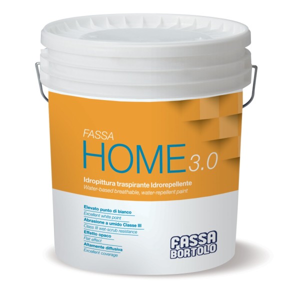 Pintura al agua transpirable e hidrorepelente para interiores COLOR BLANCO Fassa Home 3.0 Fassa Bortolo