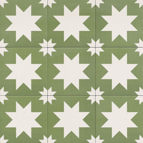 Fired Star Green 20x20 - Mainzu