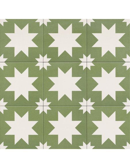 Fired Star Green 20x20 - Mainzu