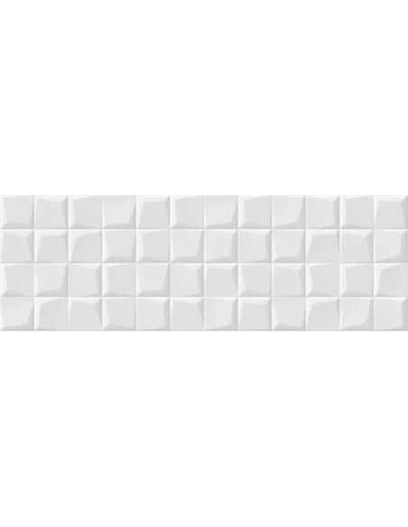 Blanco Mate Relieve 30x90 Rectificado - Geotiles
