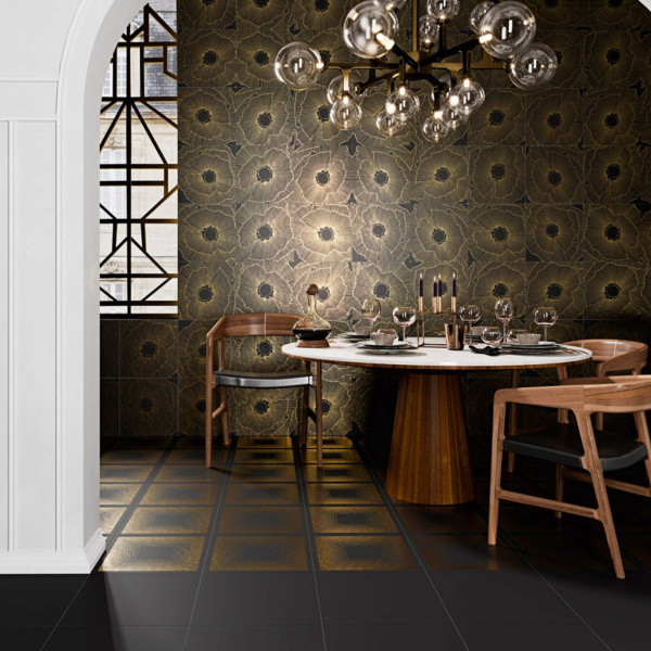 Art-Deco Black Spritz 30x30 - Aparici