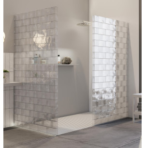 Ladrillo de Vidrio Macizo Transparente 10x20x5 2