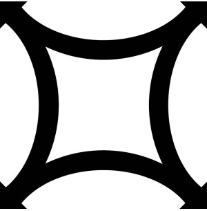 District Figure Black 20x20 - Mayolica