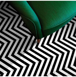 District Lines Black 20x20 - Mayolica 2