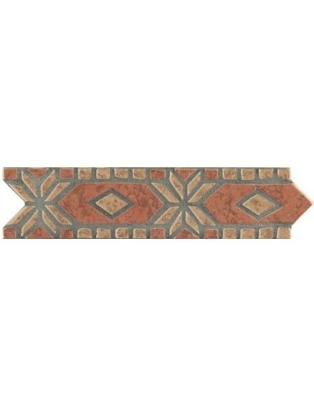 Cenefa SDM-5 Noce-Rosso 6,5x26